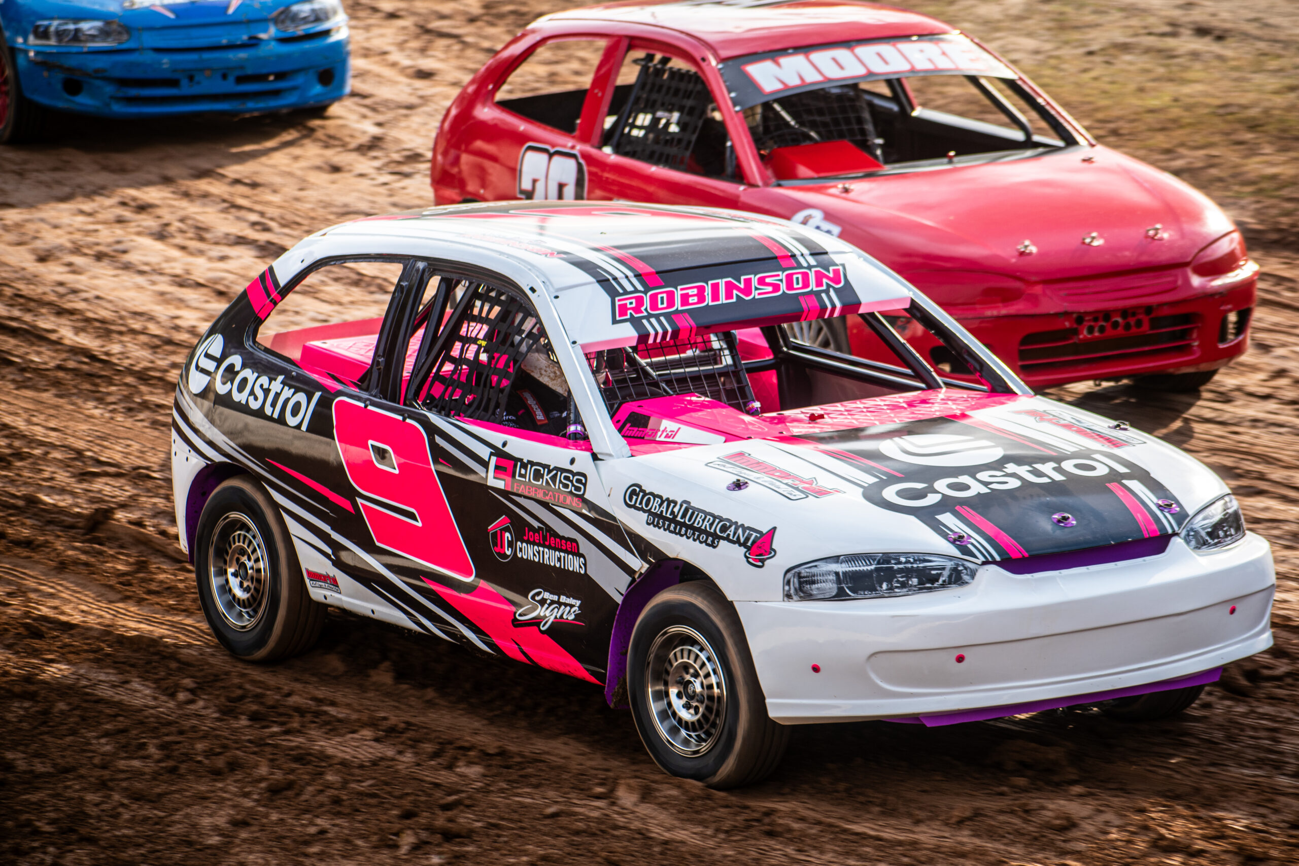 SSA Junior Sedan racing at Lismore Speedway